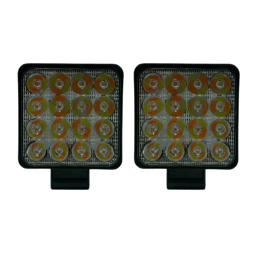 [EL042B/STR/BICOLOR] Faro bicolor de 16 LED mini cuadrado