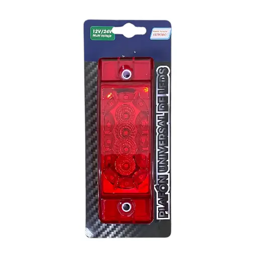 [MULT/6516/STR/RD] Plafon lateral rojo de 16 LED con luz gel