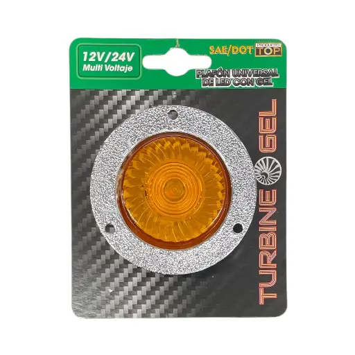 [MULT/6325/AM] Plafón con 1 LED turbine de 2" ámbar con arillo LED y funciones