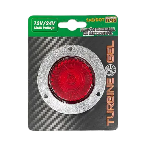 [MULT/6325/RD] Plafón con 1 LED turbine de 2" rojo con arillo LED y funciones