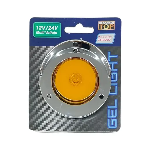 [MULT/6425/AM] Plafón lateral ámbar de 1 LED con viscera y luz gel 