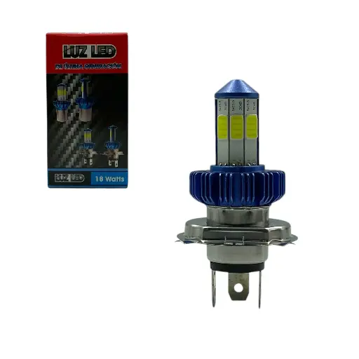 [FOCO111/H4/BLUE] Foco LED H4 de 6 caras azul 