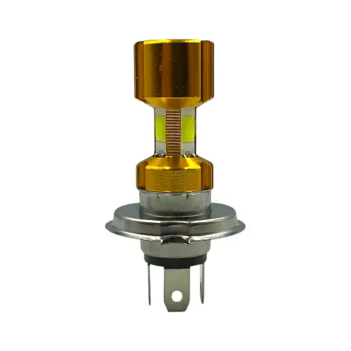 [RS-FDEL-5024GD-W]  Foco H4 de 3 caras carcasa dorada