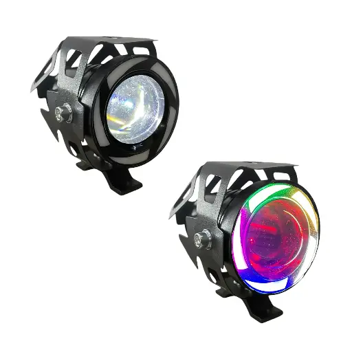 [DJU7MINI10MULTI] Faros LED para moto grande con arillo RGB