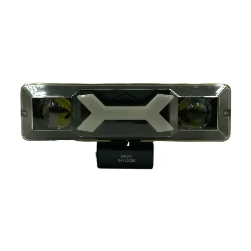 [DJ712MAX] Faro LED blanco rectangular con "X" (rojo ,azul y morado)