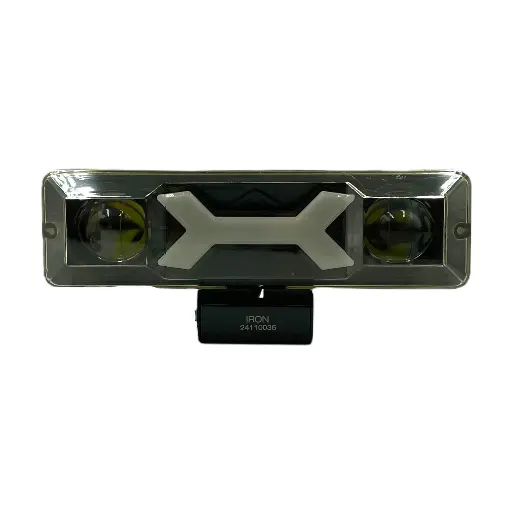 [DJ712MAX] Faro LED blanco rectangular con "X" (rojo ,azul y morado)