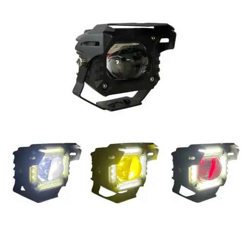 [DJ712ULTRARAW] Faro LED Raptor bicolor (blanco/ámbar) con cuartos rojo