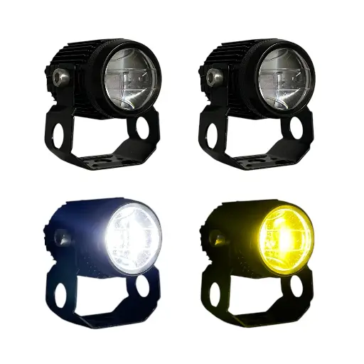 [DJ715HIPER/DJ715MAX] Faro tipo bala bicolor (blanco/ámbar)