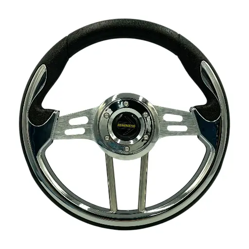 [QC-5166G/CHROME] Volante deportivo cromo