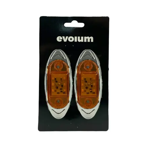 [TR-111 AMBAR PAR] Plafón de 6 LED con contorno cromado 