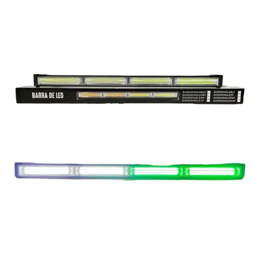 [BAR60SINGLEWGF] Barra LED de 4 paneles cob con funciones Iron blanco/verde