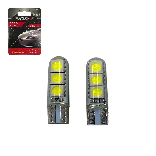 Foco de pellizco con 6 LED 5050 (azul, blanco y rojo)