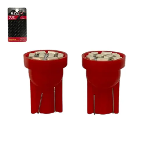 [FO-1587R] Foco de pellizco rojo con 8 LED 