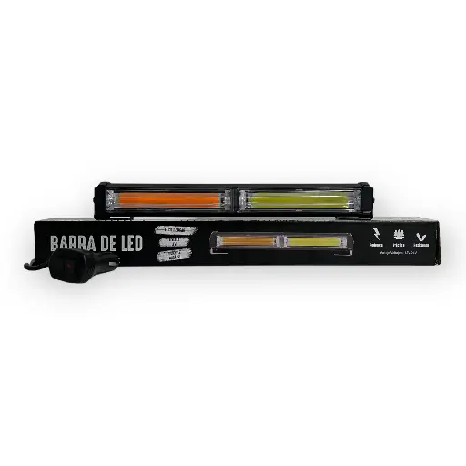 [BAR30SINGLEBAF] Barra LED blanco/ambar de 2 paneles COB con múltiples funciones
