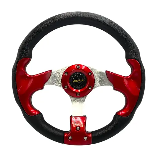 [QC-5197/RED] Volante automotriz rojo