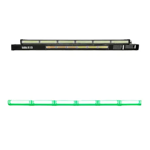 [BAR90SINGLEGF] Barra LED verde de 6 paneles COB con múltiples funciones