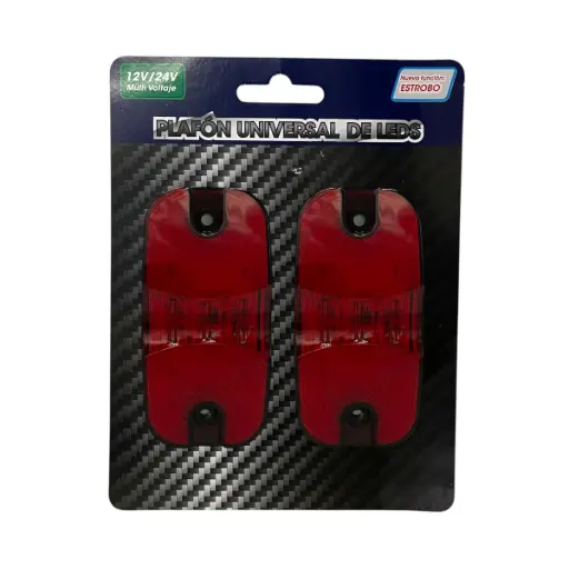 [MULT/6331/RD] Plafón rojo universal lateral 6 LED 
