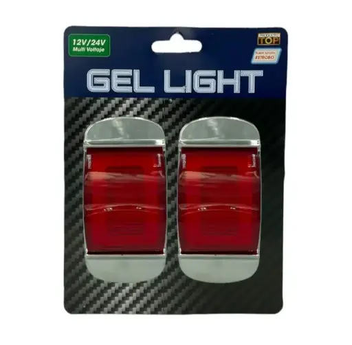 [MULT/6427/RD] Plafón universal rojo lateral 8 LED con arillo GEL 