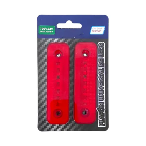 [MULT/6528/RD] Plafón lateral rojo de 6 LED