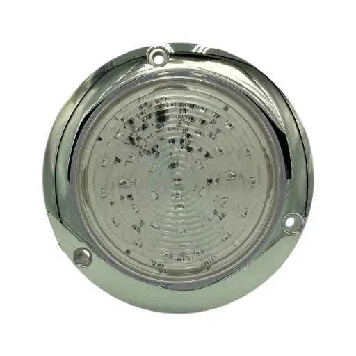 Plafón redondo 48 LED base cromada 