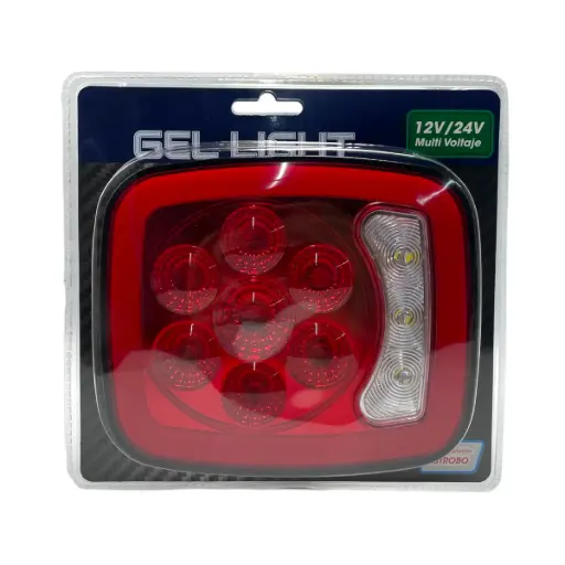 [MULT/6575-1/GEL] Plafón universal con arillo gel 7 LED rojo y blanco