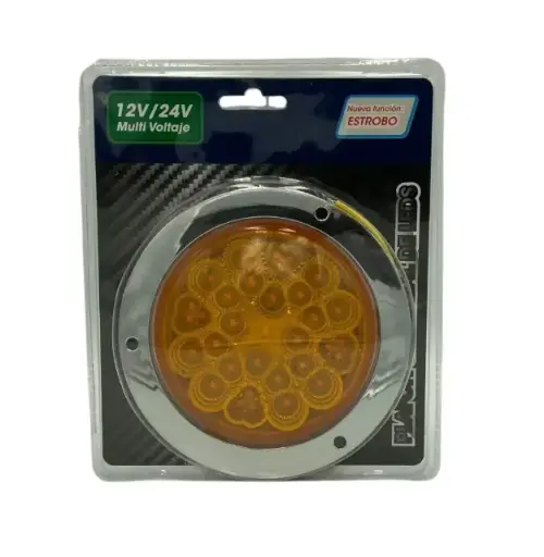 [MULT/6548C/STR/AM] Plafón redondo ámbar de 32 LED FlashTruck