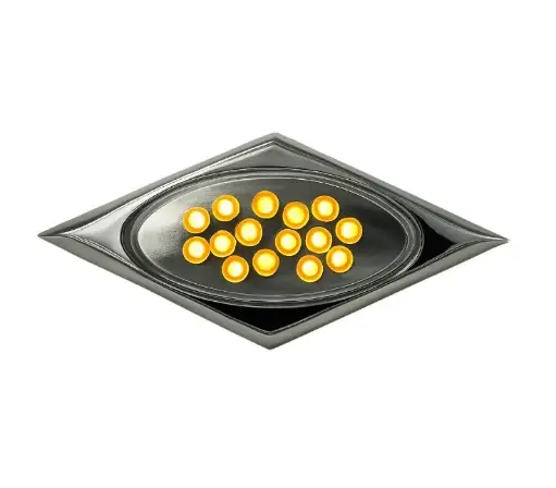 [SJVS2906/TRANS/CL/AM]  Plafón lateral ámbar 16 LED tipo rombo
