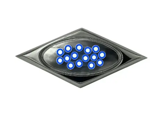 [SJVS2906/TRANS/CL/BL] Plafón lateral azul 16 LED tipo rombo