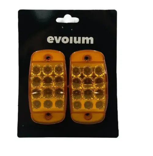 [TR-116 AMBAR] Plafón tipo tortuga ámbar de 12 LED