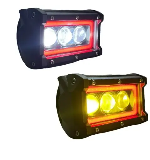 [FAL139R] Barra LED bicolor con lupas 9D y ojo de ángel rojo