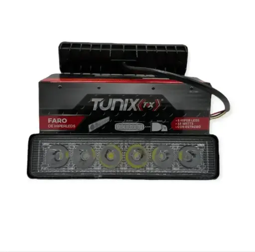 [FA-LH106] Barra negra de 6 LED con luz blanca y carcaza de color