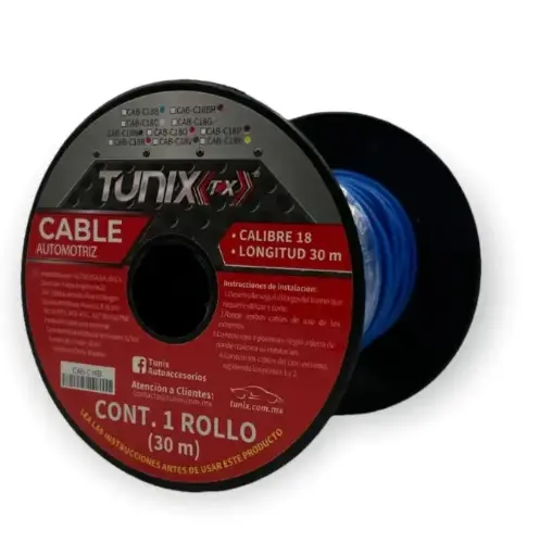 [CAB-C18B] Cable azul de audio calibre 18 (30MTS)