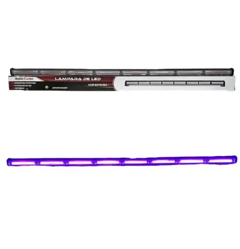 [STR19P-SAI] Barra LED morada de 8 paneles cob con funciones
