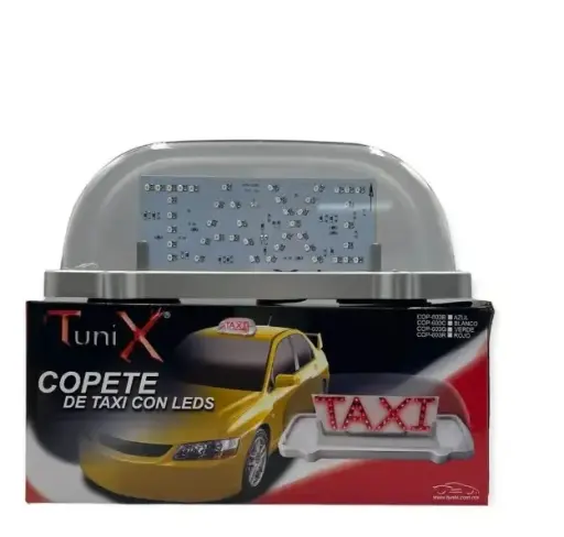 [COP-603C] Copete de taxi blanco con luz LED