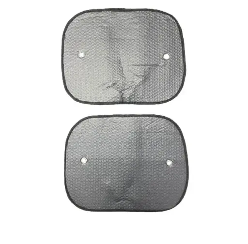 [CO-245G] Cortina lateral gris de aluminio con chupones