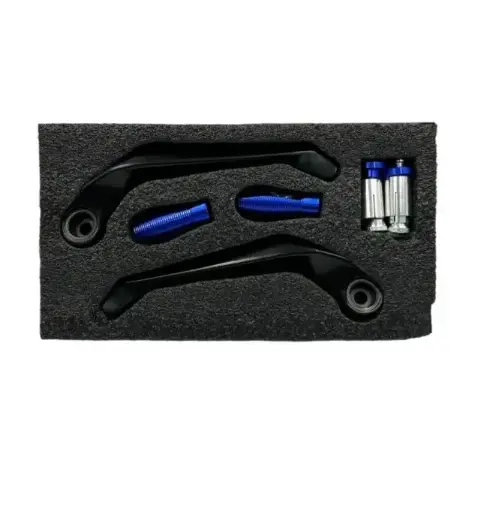 [PU-MCM25B] Cubre puño metálico azul para moto 
