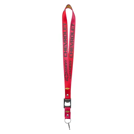 [LNY-CHVROLET3] Lanyard con destapador Chevrolet Chevy rojo