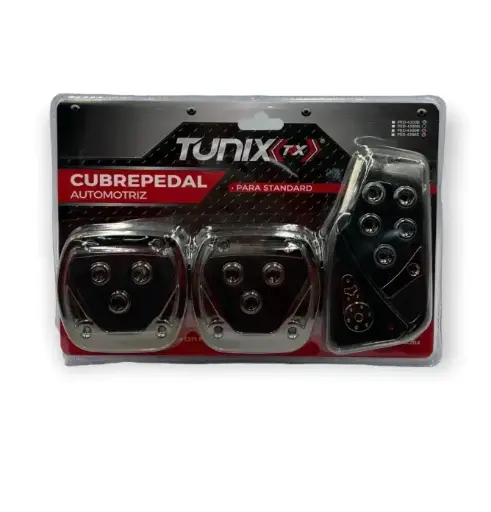 [PED-4300N/PED001BK] Cubrepedal combinado cromo con hule estándar