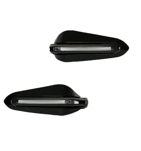 [CPM05BKY] Cubrepuño deportivo para motocicleta luz blanco/ámbar con carcasa negra