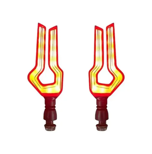 [ZXD127/RD] Direccional futurista universal rojo