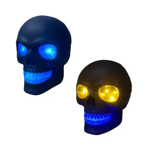 [RS-DIR-0064Y-BU] Direccional secuencial LED tipo calavera universal amarillo/azul
