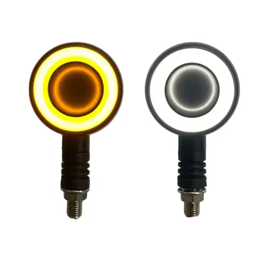 [RS-DIR-0061Y-W] Direccional secuencial LED blanca tipo rueda de doble vista