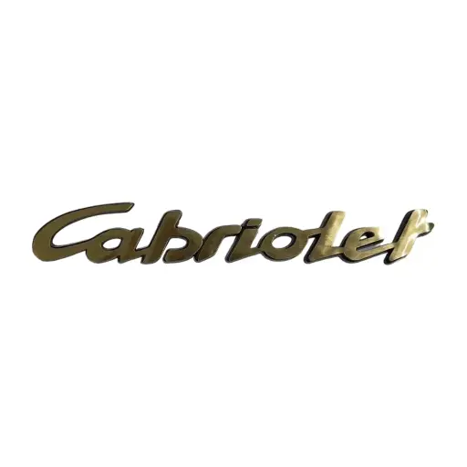 [MBL-CBR-DRD] Emblema Cabriolet dorado