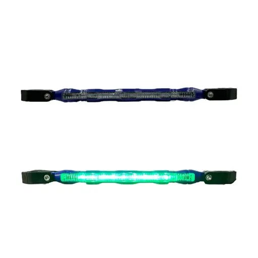 [LT01RGB/BL] Estabilizador azul de manillar para moto con luz RGB