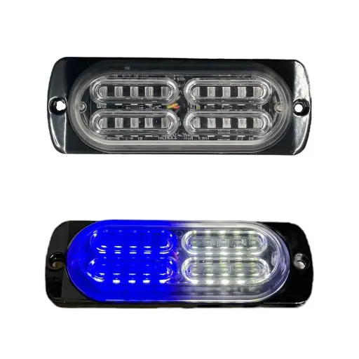 [LA-E2016CB] Estrobo blanco/azul con 20 LED y funciones 