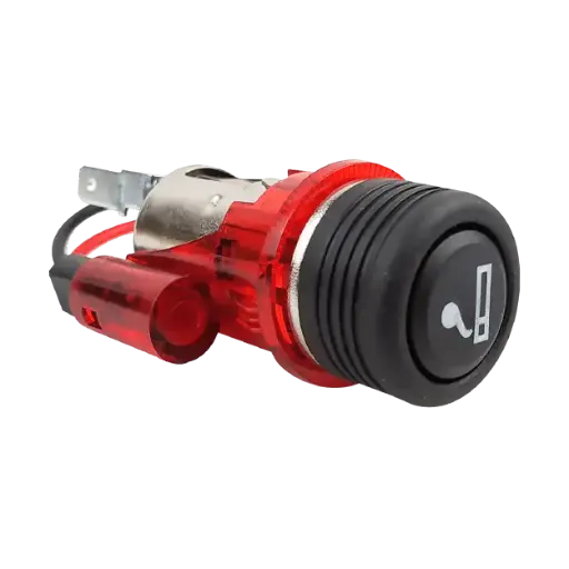 [ENC4104R / EN-6313R] Encendedor rojo tipo europeo con luz 
