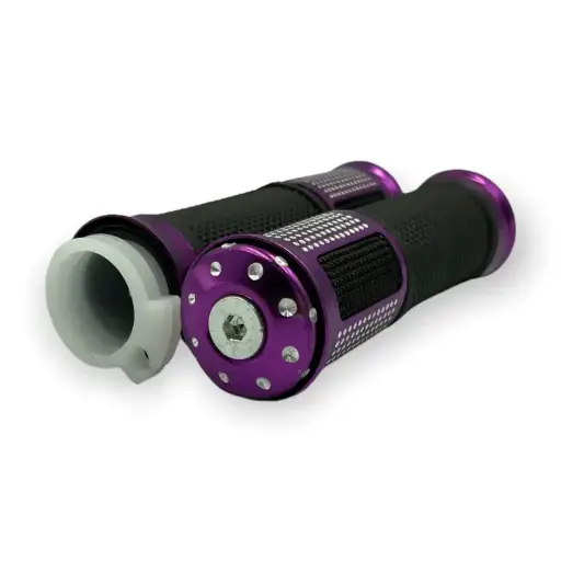 [70011M] Puño metálico para moto morado