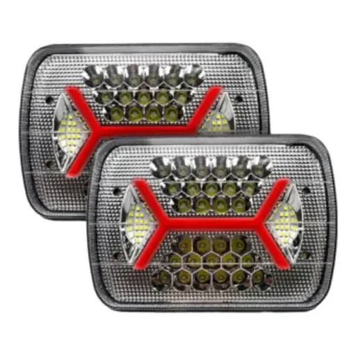 [FAL124R] Unidad de 7 pulgadas con arillo GLO tipo X arillo  rojo