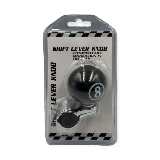 [PER049BK-SAI/PE-88] Perilla negra para volante con forma bola 8