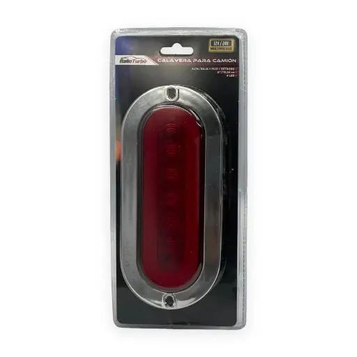 [PLA307CR-SAI]  Plafón ovalado rojo con 5 LED y contorno de gel  
